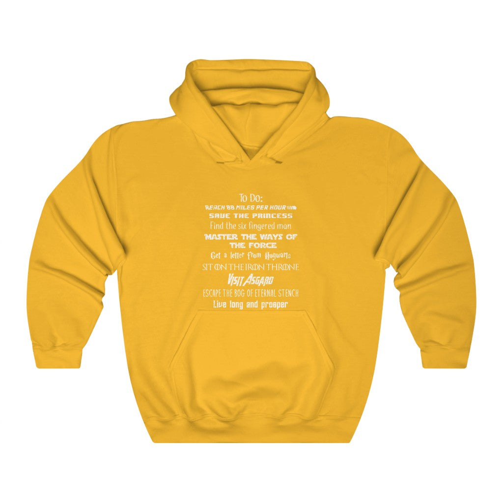 Geek Bucket List Hooded Sweatshirt